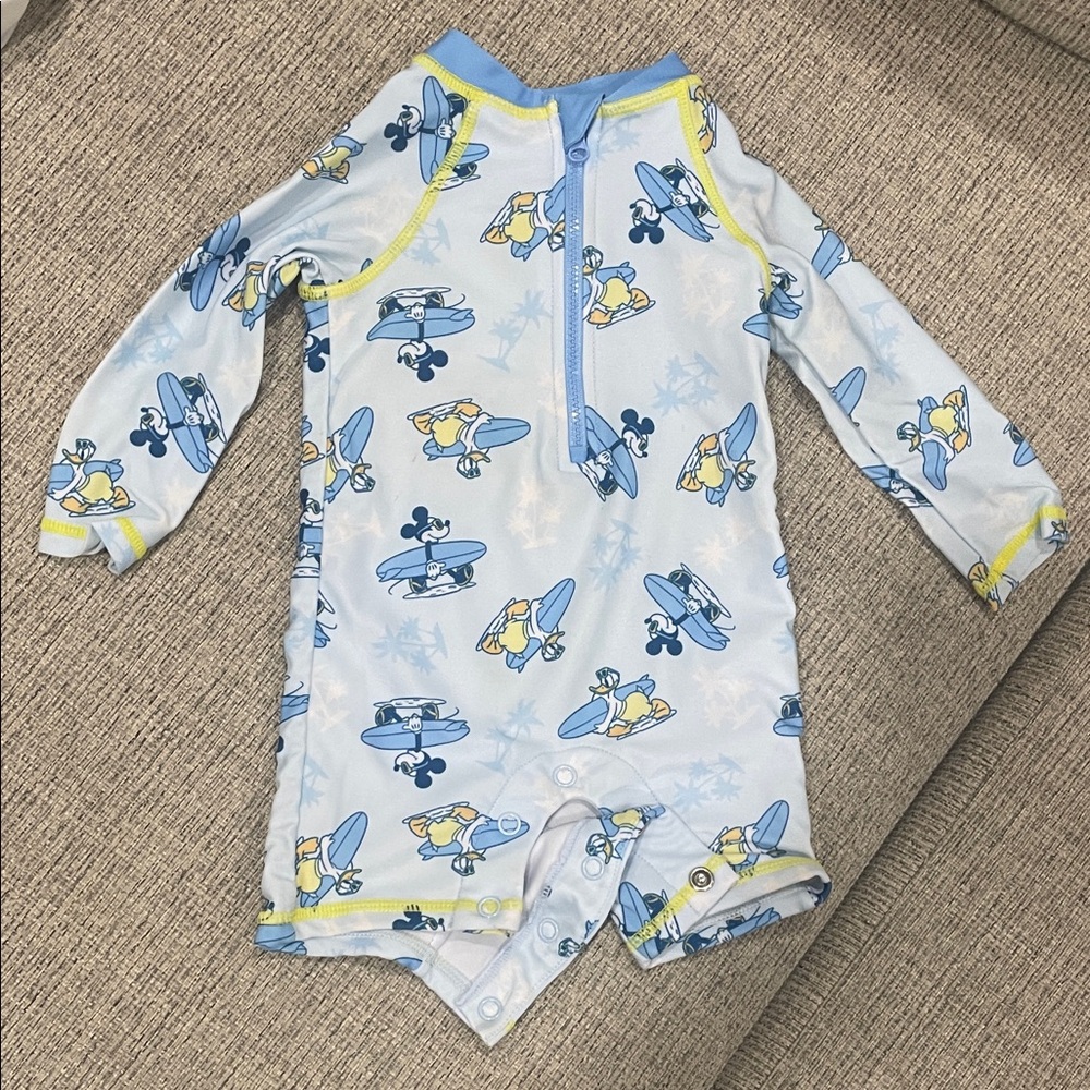 Disney Blue and Yellow Kids Swim One Piece